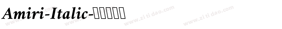 Amiri-Italic字体转换