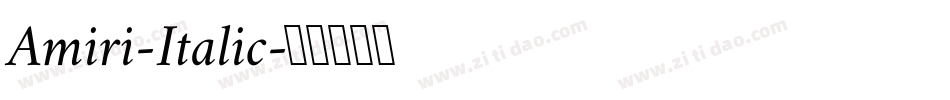 Amiri-Italic字体转换