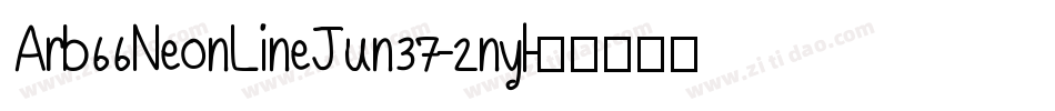 Arb66NeonLineJun37-2nyl字体转换