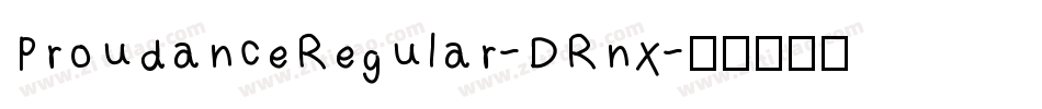 ProudanceRegular-DRnx字体转换