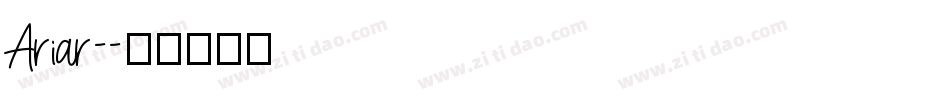 Ariar-字体转换