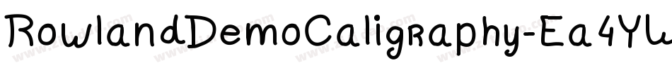 RowlandDemoCaligraphy-Ea4YW字体转换