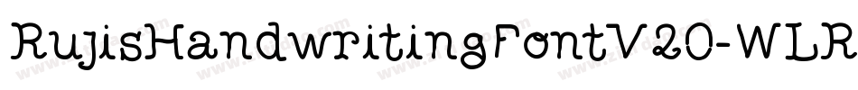 RujisHandwritingFontV20-WLRv字体转换
