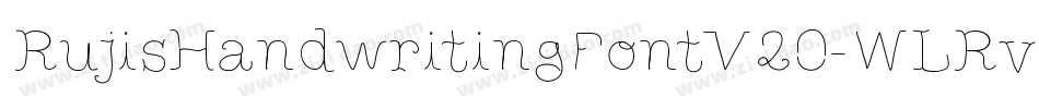 RujisHandwritingFontV20-WLRv字体转换