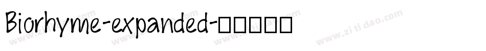 Biorhyme-expanded字体转换