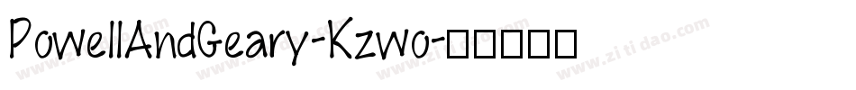 PowellAndGeary-Kzwo字体转换