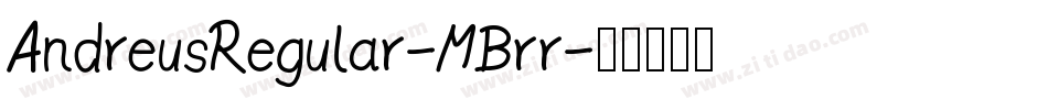AndreusRegular-MBrr字体转换