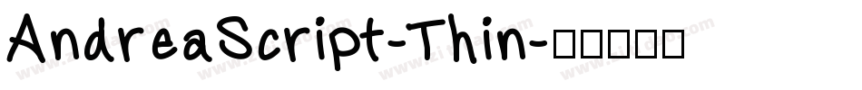 AndreaScript-Thin字体转换