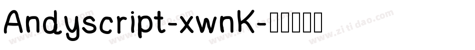 Andyscript-xwnK字体转换