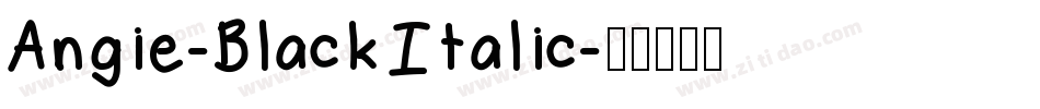 Angie-BlackItalic字体转换