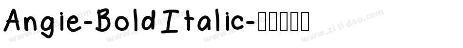 Angie-BoldItalic字体转换