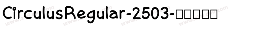 CirculusRegular-2503字体转换
