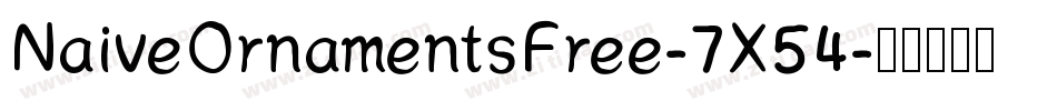 NaiveOrnamentsFree-7X54字体转换