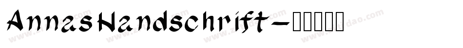AnnasHandschrift字体转换