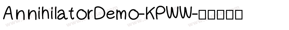 AnnihilatorDemo-KPWW字体转换