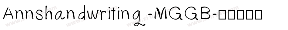 Annshandwriting-MGGB字体转换
