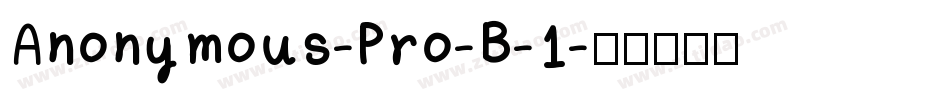 Anonymous-Pro-B-1字体转换