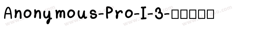 Anonymous-Pro-I-3字体转换