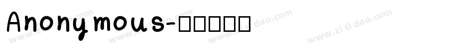 Anonymous字体转换
