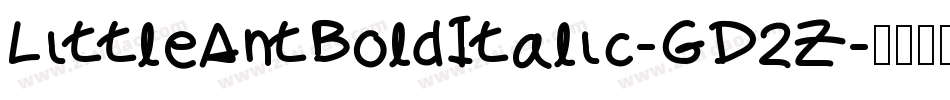 LittleAntBoldItalic-GD2Z字体转换