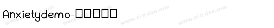 Anxietydemo字体转换