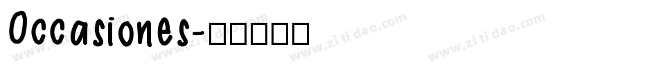 Occasiones字体转换
