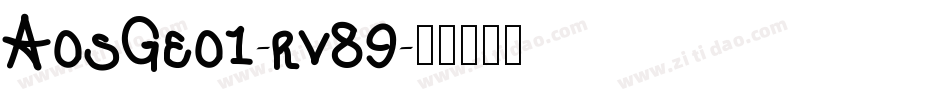 AosGeo1-rv89字体转换