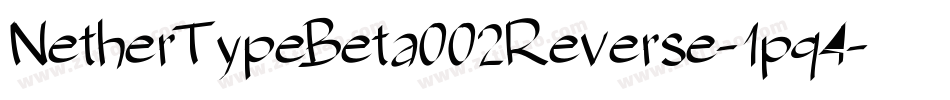 NetherTypeBeta002Reverse-1pq4字体转换