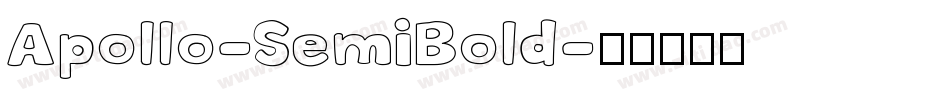 Apollo-SemiBold字体转换