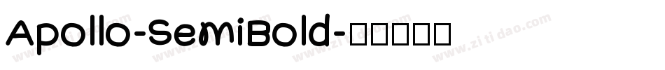 Apollo-SemiBold字体转换