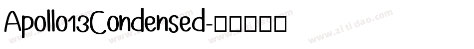 Apollo13Condensed字体转换