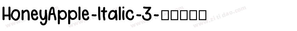 HoneyApple-Italic-3字体转换