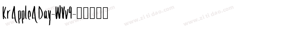 KrAppleADay-WVv9字体转换