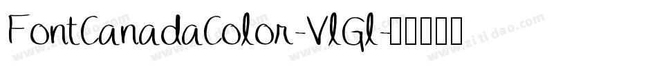 FontCanadaColor-VlGl字体转换