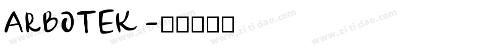 arbotek字体转换