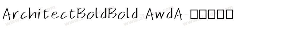 ArchitectBoldBold-AwdA字体转换