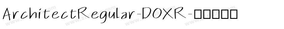 ArchitectRegular-D0XR字体转换