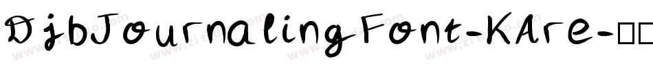 DjbJournalingFont-KAre字体转换