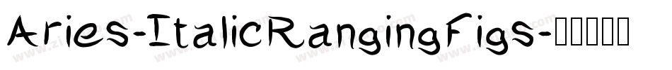 Aries-ItalicRangingFigs字体转换