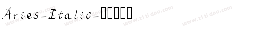 Aries-Italic字体转换
