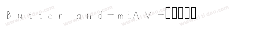 Butterland-mEAV字体转换