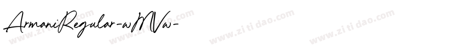 ArmaniRegular-wMVw字体转换