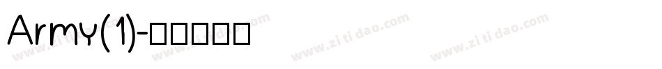 Army(1)字体转换