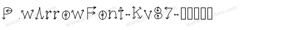 PwArrowFont-Kv87字体转换