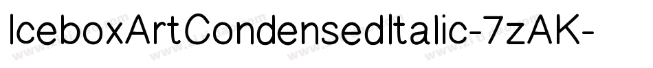 IceboxArtCondensedItalic-7zAK字体转换