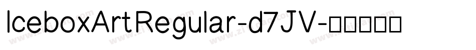 IceboxArtRegular-d7JV字体转换