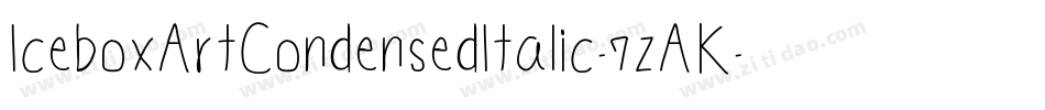 IceboxArtCondensedItalic-7zAK字体转换
