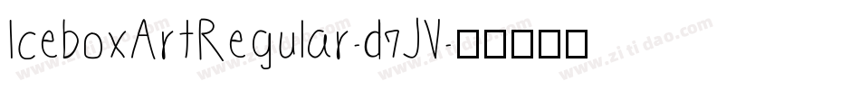 IceboxArtRegular-d7JV字体转换