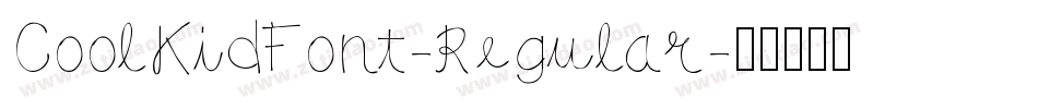 CoolKidFont-Regular字体转换