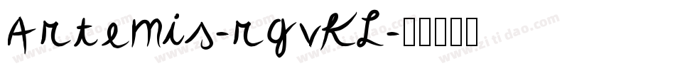 Artemis-rgvKL字体转换